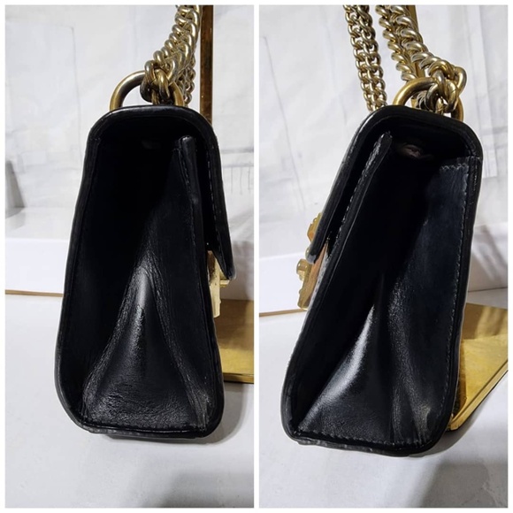 Authentic Gucci Guccissima Leather Small Padlock Shoulder Bag Black - Picture 5 of 16